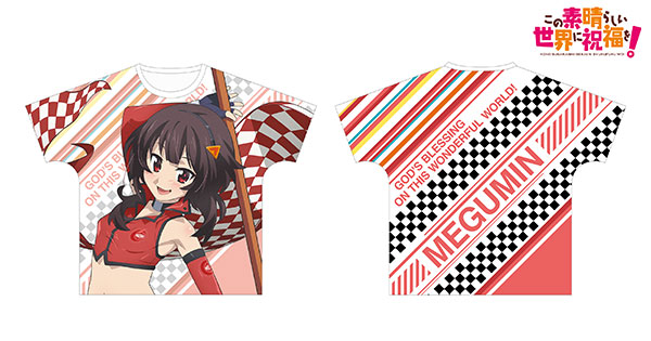この素晴らしい世界に祝福を 描き下ろし めぐみん レースクイーンver フルグラフィックtシャツ ユニセックス M アルマビアンカ 在庫切れ