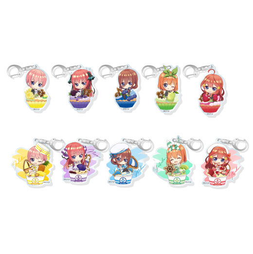 キーホルダー　全10種セット 「五等分の花嫁∽×カラオケ まねきねこ トレーディングアクリルキーホルダー」 五等分の花嫁 ∽ × まねきねこ 7月27日よりカラオケコラボ開催!