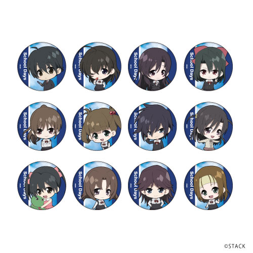 缶バッジ「School Days」02/ミニキャラ 12個入りBOX[A3]《在庫切れ》