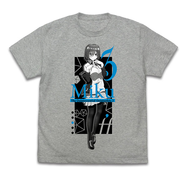五等分の花嫁∬ 中野三玖 Tシャツ∬/MIX GRAY-S（再販）[コスパ]《０７月予約》
