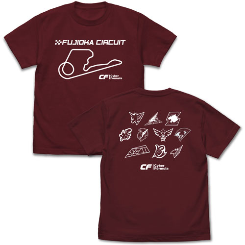 新世紀GPXサイバーフォーミュラ 富士岡サーキット Tシャツ/BURGUNDY-M[コスパ]