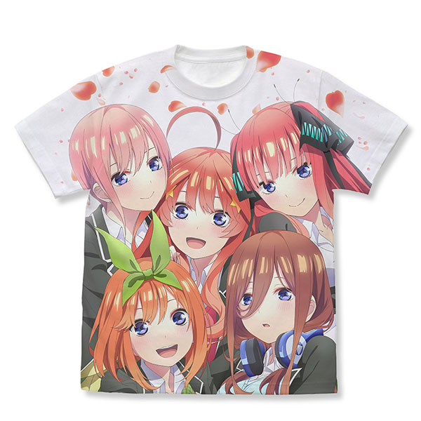 五等分の花嫁∬ フルグラフィックTシャツ/WHITE-S[コスパ]