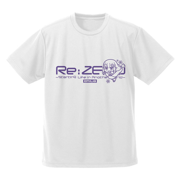 Re：ゼロから始める異世界生活 エミリア ドライTシャツ デフォルメVer./WHITE-L（再販）[コスパ]《１１月予約》