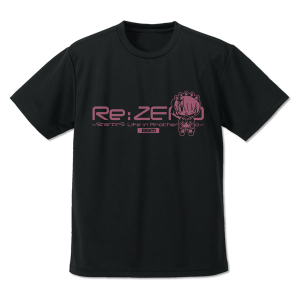 Re：ゼロから始める異世界生活 ラム ドライTシャツ デフォルメVer./BLACK-M（再販）[コスパ]《０６月予約》