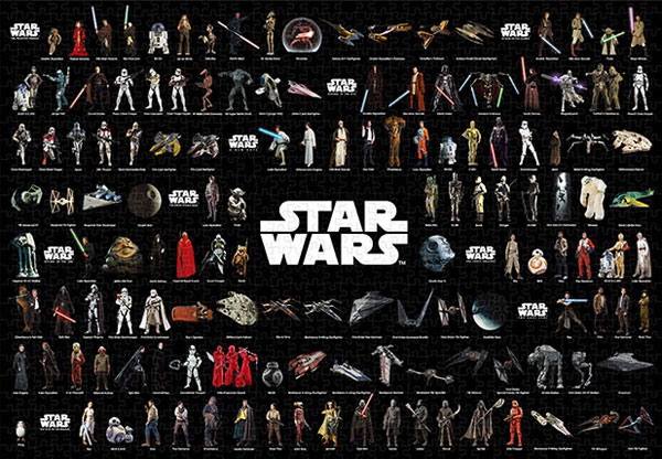 ジグソーパズル STAR WARS CHARACTER COLLECTION 1000ピース (W1000