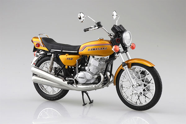 1/12 完成品バイク KAWASAKI 750SS MACH IV (ヨーロッパ仕様) キャンディーゴールド[スカイネット]《在庫切れ》