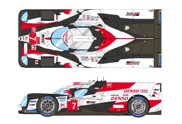 1/43 トヨタ TS050 ハイブリッド ルマン24時間 2019 No.7 2位[メイク 