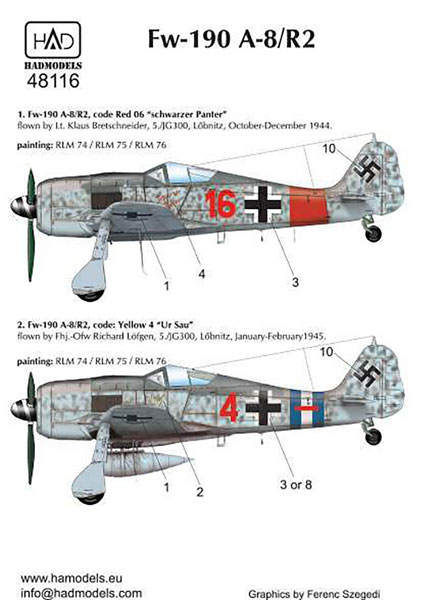 良品ミニ航空機 1/ 48 ドイツ軍 FW 190 A-8/R2 軍用機