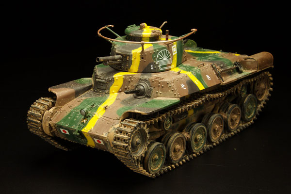 1/35 WWII 日本陸軍 九七式中戦車チハ 57mm 砲塔 / 新車台 戦車兵フィギュア付き プラモデル[プラッツ]《在庫切れ》