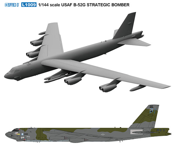 1/144 アメリカ空軍 B-52G 戦略爆撃機 プラモデル[グレートウォールホビー]《在庫切れ》