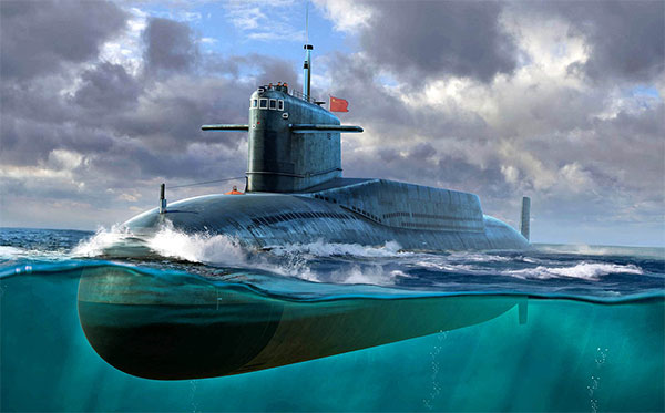 1 144 中国人民解放軍海軍 092型潜水艦 プラモデル トランペッターモデル ０９月予約