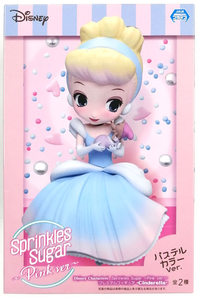 Disney Characters Sprinkles Sugar ～Pink ver.～ プレミアムフィギュア -Cinderella-  パステルカラーVer. (プライズ)