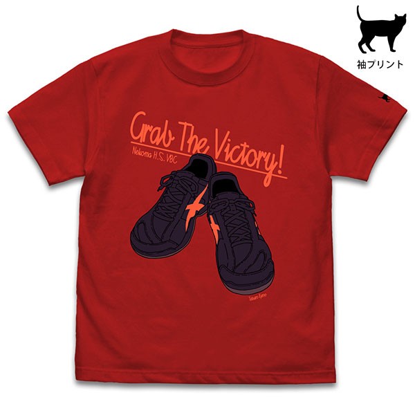 ハイキュー！！ TO THE TOP 黒尾鉄朗シューズ Tシャツ/RED-XL[コスパ]