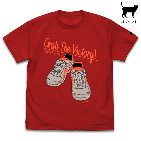 ハイキュー！！ TO THE TOP 孤爪研磨シューズ Tシャツ/RED-M