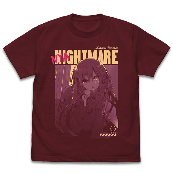 デート・ア・ライブIV 時崎狂三 Tシャツ にゃいとめあVer./BURGUNDY-S[コスパ]