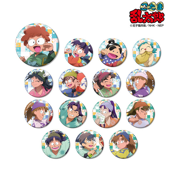 忍たま乱太郎 描き下ろしイラスト みんなで商いver. トレーディング缶バッジ 15個入りBOX（再販）[アルマビアンカ]《発売済・在庫品》