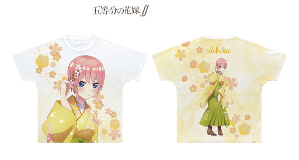 Tシャツ　中野一花(桜和装ver.) 描き下ろしイラスト Ani-Art aqua label フルグラフィックTシャツ フルカラー ユニセックスLサイズ 「映画 五等分の花嫁」 TVアニメ『五等分の花嫁∬』 描き下ろしイラスト 一花 桜和装ver