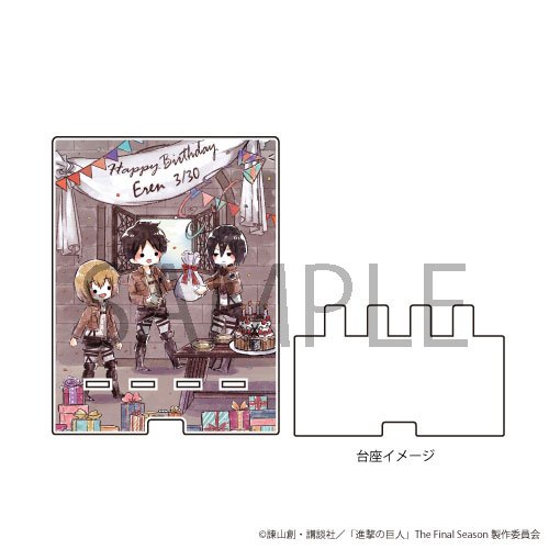 進撃の巨人　誕生日　バースデー　グラフアート　アクリルキーホルダー　エレン　① Anique】エレンのバースデーを記念して、“MEMORIAL FRAGMENT”を