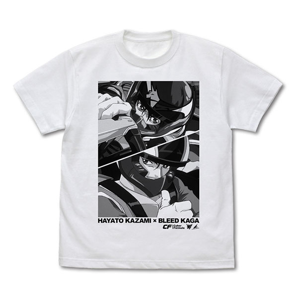 新世紀GPXサイバーフォーミュラ 風見ハヤト＆ブリード加賀Tシャツ/WHITE-L[コスパ]