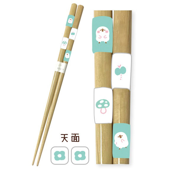 通販 カナヘイの小動物 ピスケ＆うさぎ とんぼ玉箸 ピスケ[マリモ ベビー食器