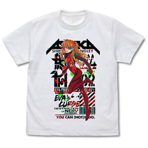 EVANGELION 式波 アスカ ラングレー フルカラーTシャツ/WHITE-S[コスパ]