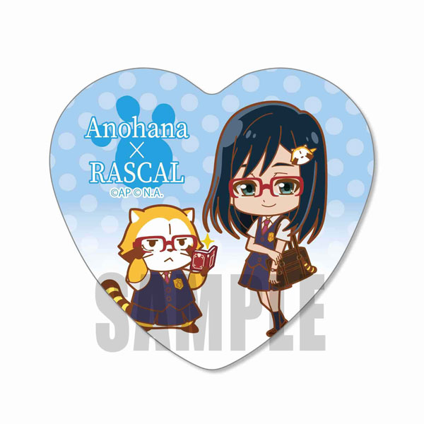 ハート缶バッジ あの日見た花の名前を僕達はまだ知らない ラスカル つるこ ベルハウス 在庫切れ