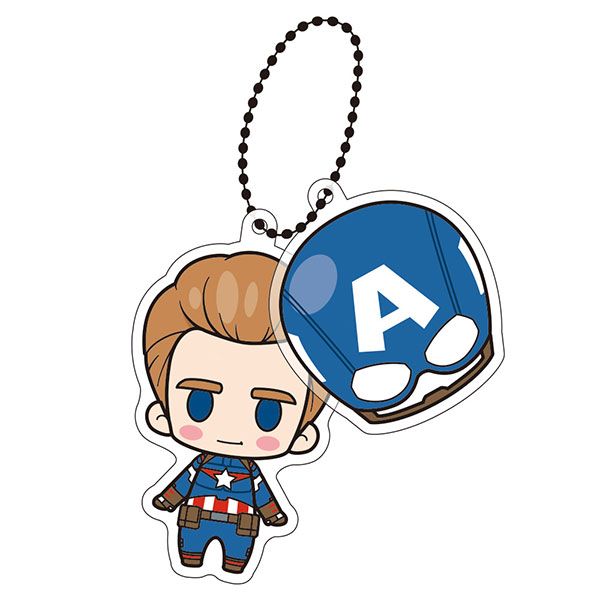 『マーベル』 クロスバディーズ ちらっとフェイスキーホルダー スティーブ・ロジャース(キャプテン・アメリカ)[タカラトミーアーツ]《在庫切れ》