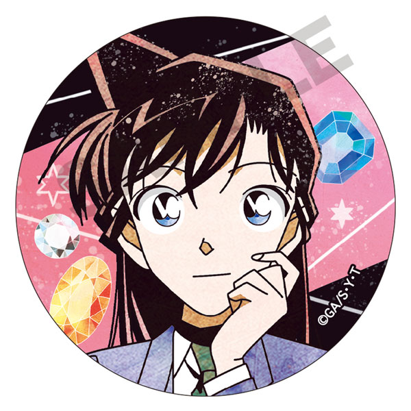 名探偵コナン　缶バッジ　蘭 名探偵コナン 場面写トレーディングホログラム缶バッジ 毛利蘭