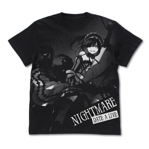 コスパ・デポ限定 デート・ア・ライブ 原作版 時崎狂三 オールプリントTシャツ Ver.2.0/BLACK-S（再販）[コスパ]《在庫切れ》