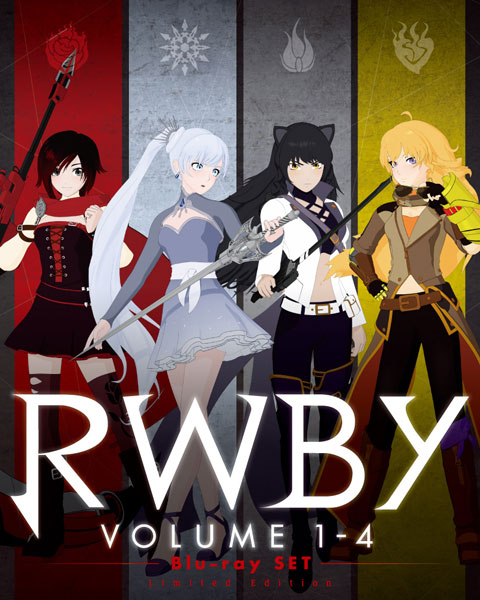 BD RWBY Volume 1-4 ブルーレイSET 初回仕様 (Blu-ray Disc)[ワーナーブラザースジャパン]《在庫切れ》