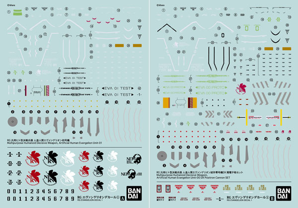 【中古】(本体A/箱B)RGエヴァンゲリオンデカール(1)[BANDAI SPIRITS]《発売済・在庫品》