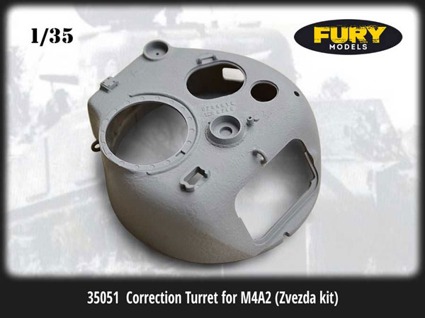 1/35 WWII 米/露 M4A2シャーマン戦車用改修砲塔セット(ズべズダ用)[Fury Models]《在庫切れ》