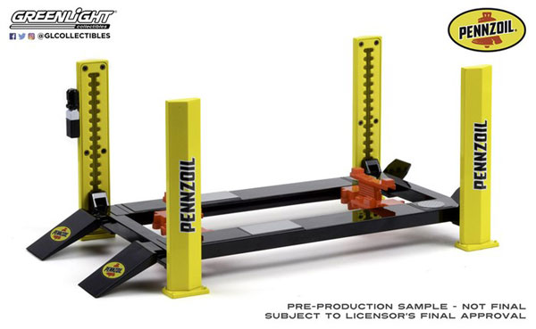 1/18 Four-Post Lift - Pennzoil[グリーンライト]《在庫切れ》