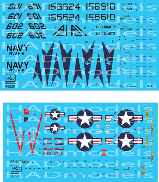 1/48 アメリカ海軍 RA-5C ヴィジランティ USSニミッツ 1978 デカール[HADモデル]《在庫切れ》