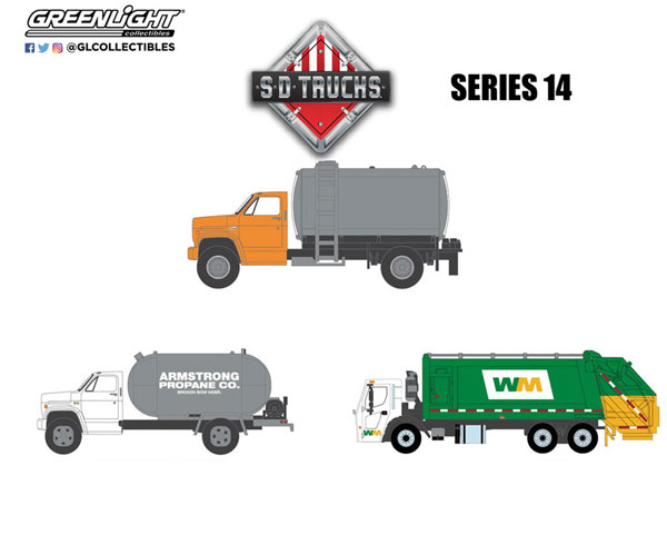 1/64 S.D. Trucks Series 14 3種セット[グリーンライト]《発売済・在庫品》