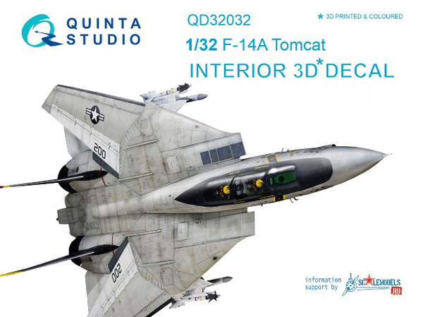 1/32 F-14A 内装3Dデカール (T社用)[クインタスタジオ]《在庫切れ》