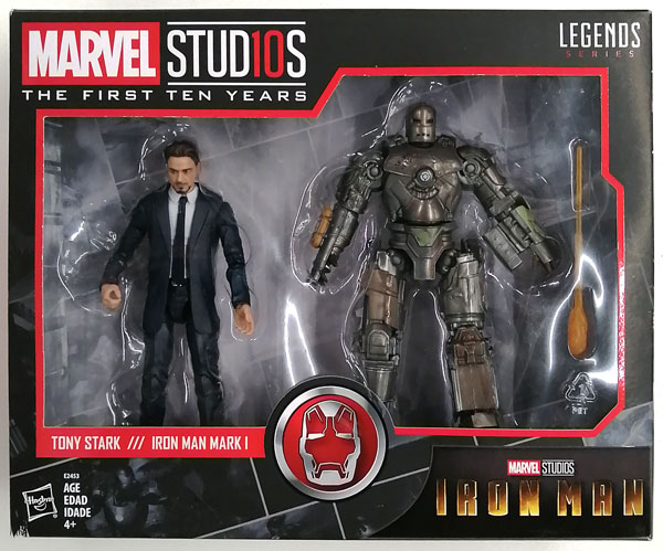 【中古】アイアンマン 「レジェンド」マーベル・スタジオ10周年シリーズ 2パック #01 アイアンマン・マーク1＆トニー・スターク[ハズブロ]