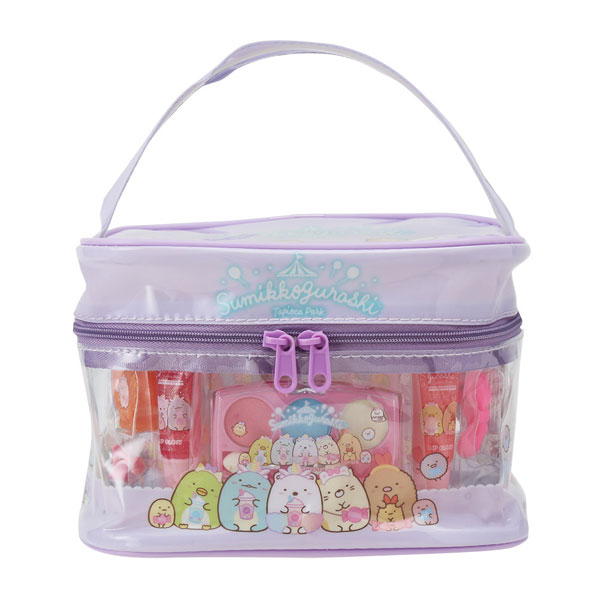 210413 すみっコぐらし ビニールバニティメイクバッグ パープル[レイス]《在庫切れ》