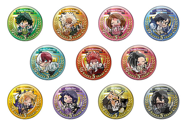 ぴた！でふぉめ 僕のヒーローアカデミア HAPPY 5 YEARS 缶バッジ 11個入りBOX[タカラトミーアーツ]《在庫切れ》