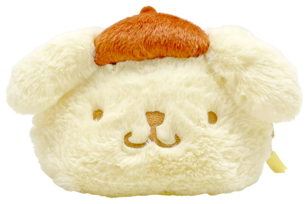 サンリオキャラクターズ ポムポムプリン ふわふわフェイスポーチ