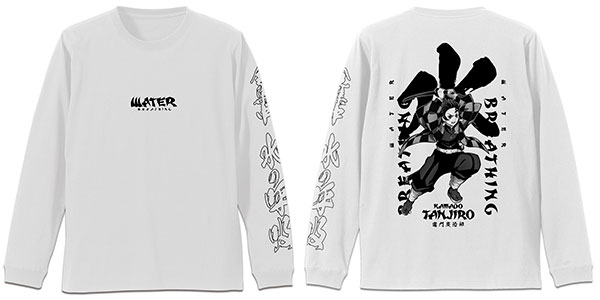 鬼滅の刃 竈門炭治郎 袖リブロングスリーブTシャツ/WHITE-XL（再販