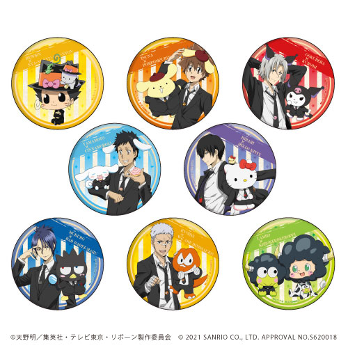 缶バッジ「家庭教師ヒットマンREBORN！×SANRIO CHARACTERS」02/ 8個入りBOX[A3]《在庫切れ》