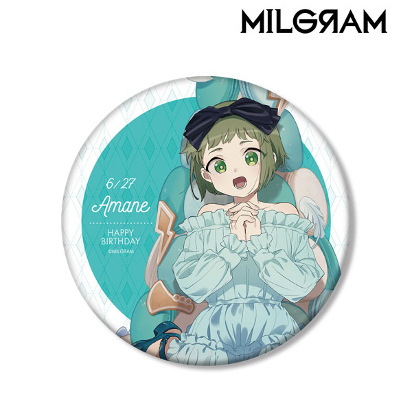 通販生活 ファッション MILGRAM -ミルグラム- 描き下ろしイラスト アマネ バースデーver ピンズ・ピンバッジ・缶バッジ