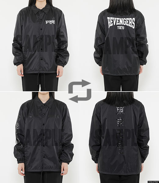 東京リベンジャーズ TOKYO REVERSIBLE COACH JAKET unisex BLK L[R4G 