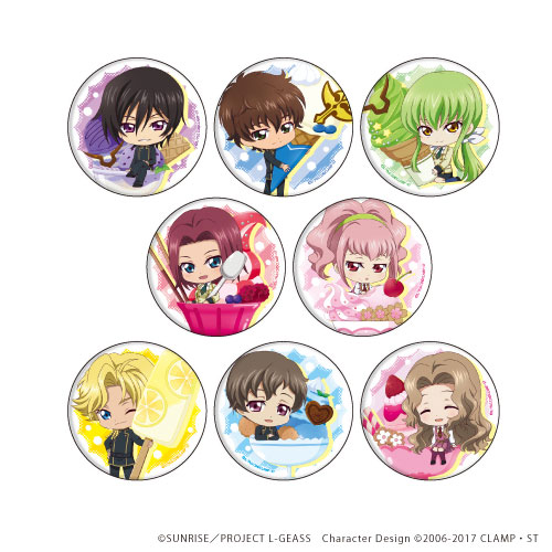 缶バッジ「コードギアス 反逆のルルーシュ」08/アイスの日ver. ミニキャラ 8個入りBOX[A3]《在庫切れ》