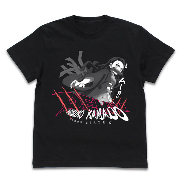 鬼滅の刃 無限列車編 禰豆子Tシャツ/BLACK-M[コスパ]