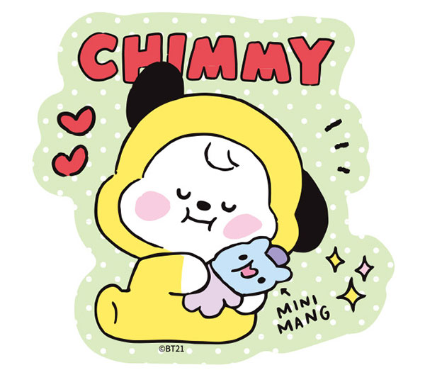 chimmy トップ bt21 ステッカー