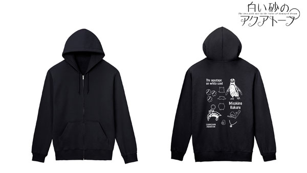 白い砂のアクアトープ 海咲野くくる Ani-Sketch バックプリントジップパーカー レディース XL[アルマビアンカ]《在庫切れ》