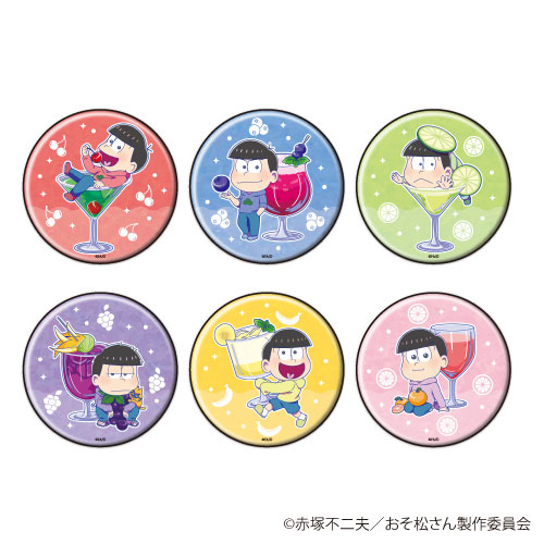 缶バッジ「おそ松さん」19/フルーツver. (ミニキャラ) 6個入りBOX[A3