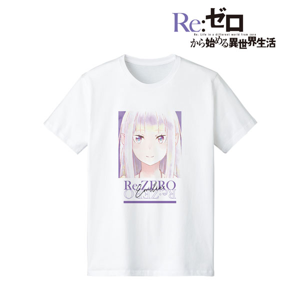 Re ゼロから始める異世界生活 エミリア Ani Art Aqua Label Tシャツ レディース L アルマビアンカ 12月予約